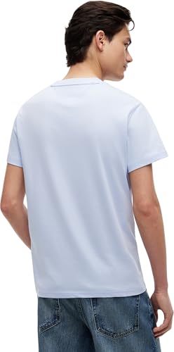 Tommy Jeans Herren T-Shirt Kurzarm Slim Sign Chest mit Logo, Blau (Moonlight Iris), XXXL – Ansicht 2