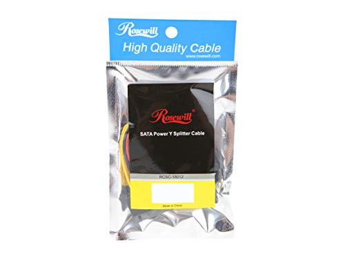 Rosewill Rcsc-18012 6" Sata Power Y Splitter Cables Male To Female #TOP2