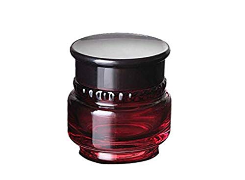 1Pcs 50ML 1.7OZ Wine Red Empty Glass Cream Bottles with Screw Cap and Inner Cover Face Hand Cream Lotion Storage Holder Makeup Case Refillable Cosmetic Container Jar for Travel Daily Life Use