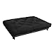 Mozaic Full Size 8-inch Cotton Twill Gel Memory Foam Futon Mattress, Black