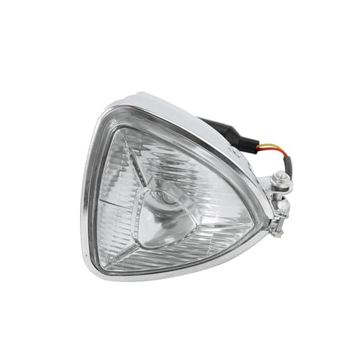 Phare moto rétro triangle universel noir pour Custom et Chopper - 5