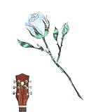 Guitar Headstock Decal, Rose Magnolia Inlay Sticker Decal, Removable Rose Stickers, Musical Instruments Decorations, Inlay Sticker for Guitar Headstock