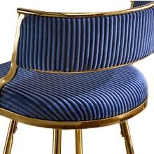 Miniatura 9 de Karl home Juego de 2 taburetes de bar de 26 pulgadas, taburetes de bar de altura de mostrador con respaldo y patas de metal, taburetes de bar