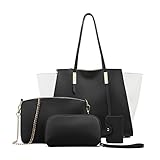 【MULTIFUNCIÓN】: Bolsas de 4 piezas (bolsa grande + bolsa mediana de hombro + cartera pequeña + paquete de tarjetas).Tendrías 4 bolsas para gastar un precio de bolsa.Perfecto para usar como regalos de cumpleaños,regalos de Navidad para mujeres,niñas,mamá,señoras, amigos o colegas.