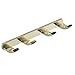 Produktbild Badgarderobe Mit 4 Haken, Strapazierfähigem Messingmaterial, 4-Stil-Vorraum, Modernes Handtuch Zur Wandmontage Und Kleiderhaken, Länge 28.5cm,Gold
