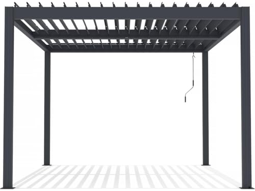 Habitat et Jardin Pérgola bioclimática de Aluminio  - 3 x 4 m - Antracita