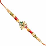 Pavitra Bandhan デザイナーラーキセット バイヤバビまたはキッズ用 (1 ラーキー) 子供向けラーキー | バイのラーキー | バビのラーキ | ラーキセット | ラーキコンボ, Midiam, 真鍮, ダイヤモンド