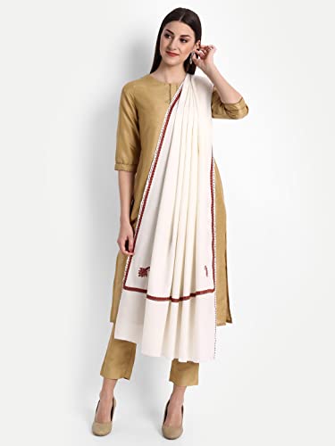 Zamour Kashmiri Indian Sozni Embroidery Pashmina Wool Shawl Scarf for Women3