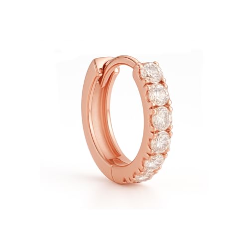Image of VAMA FASHIONS Silver Gold Rosegold Crystal Stone Piercing Ring Nose Pin Pierced Hole Type Nosepin for Women & Girls