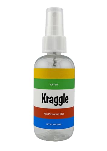 Kraggle Temporary Spray Adhesive Safe Non-Toxic Water-Soluble Glue for Plastic Building Bricks Non-Permanent Hold for LEGO-Compatible Sets Kid-Friendly No-Mess Easy to Apply & Remove