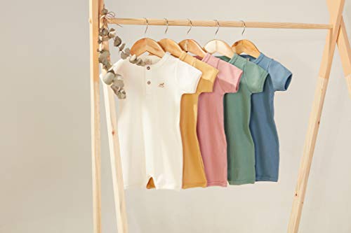 Macaquinho Manga Curta Nature, Up Baby, Bebê Unissex, Amarelo Cornsilk, M