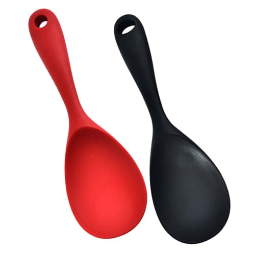 SOIMISS 2Piezas Cuchara de Arroz Antiadherente de Silicona de Utensilio de Cocina Práctico y Duradero para Hogar Hotel y