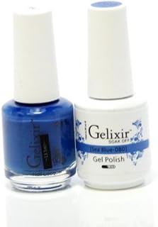 Gelixir matching color gel & nail lacquer Sea Blue - 080