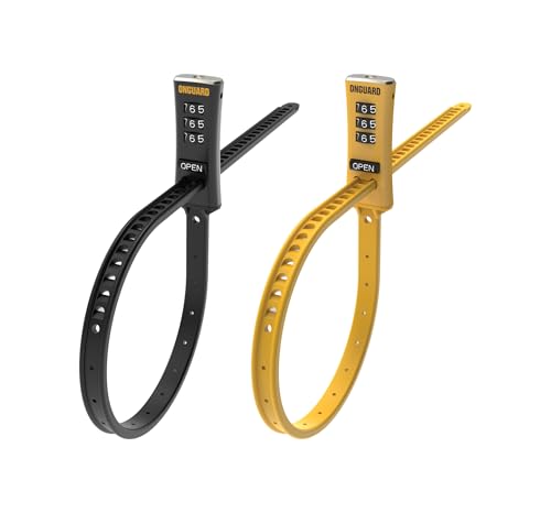 Wanmxinein OnGuard Zip 8079 Cable Lock Twin Pack, 56cm, Black and Yellow