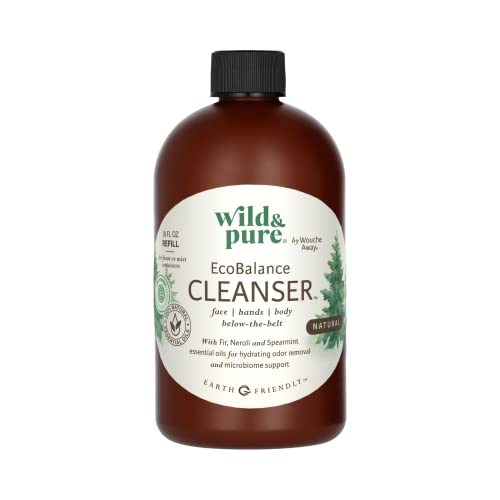 Wild & Pure Ecobalance Cleanser - 16 Oz Refill | Ph Balanced & Microbiome-Friendly | All Natural Formula - Ewg Verified #TOP1