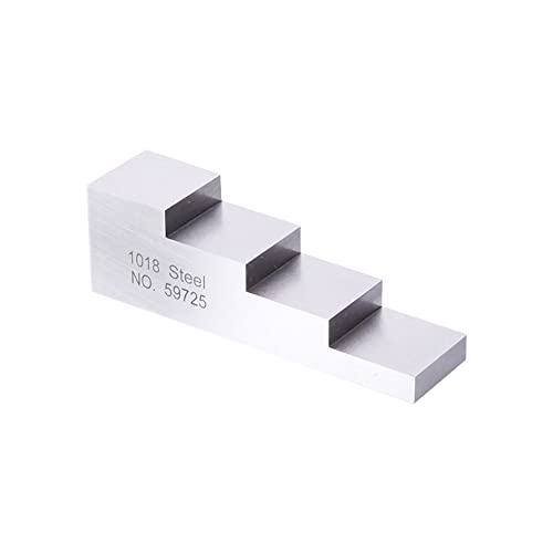Bloque de Calibración en Cuña de 4 Pasos, Rango de 0.250" a 1.000", Acero de Bajo Carbono 1018, Precisión para Medidor de Espesor Ultrasónico (Pruebas NDT) miniatura 3