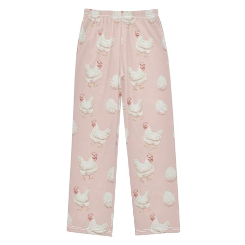 Chickens Eggs Vector Boys Pants Girl Sleep Pants Long Trousers Elastic Waist Lounge Bottoms S