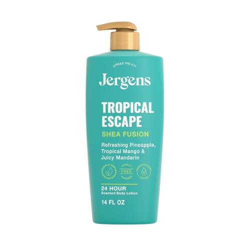 Jergens Shea Fusion Tropical Escape Body Lotion, Shea Butter, 14 Fl Oz (Pack of 5)