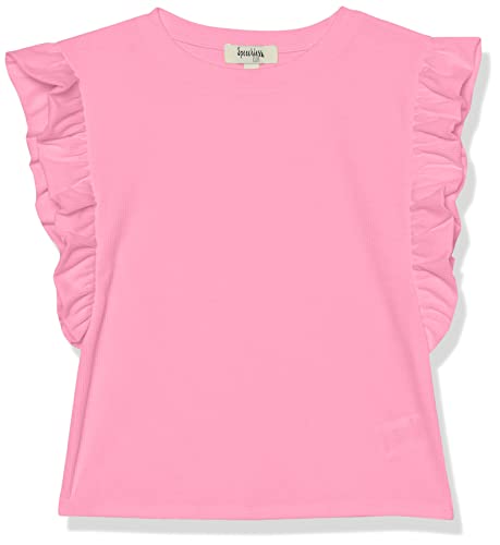Speechless Girls' Rib Knit Flutter Sleeve Top