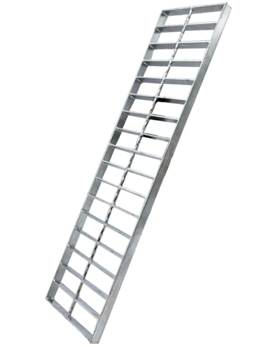 Image of Galvanized Steel Drain Grate, Driveway Channel Cover 24x6 in