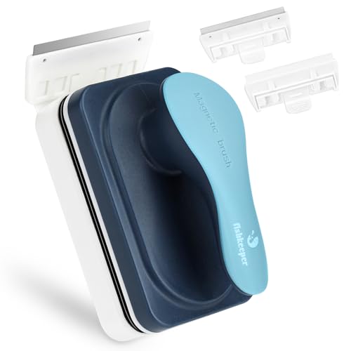 fishkeeper Brosse magnétique pour Aquarium Nettoyage du Verre de l'aquarium avec grattoir, Brosse à Verre pour réservoir à Poissons(S)