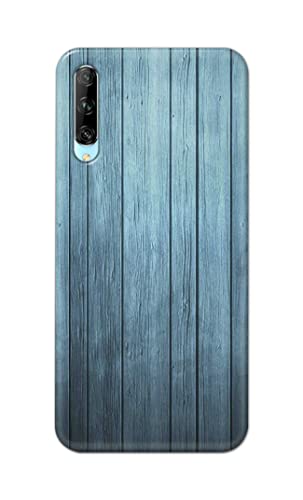 Image of Printed Hard Back Cover Case for Honor 9X Pro | Huawei Y9s Back Cover (Wooden Blue) -702