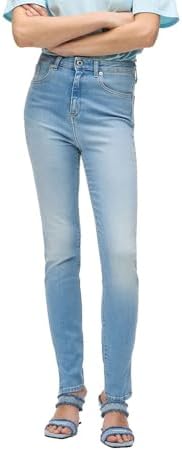 Karl Lagerfeld Jeans Damen High Rise Skinny with Slit Hellblau 2830