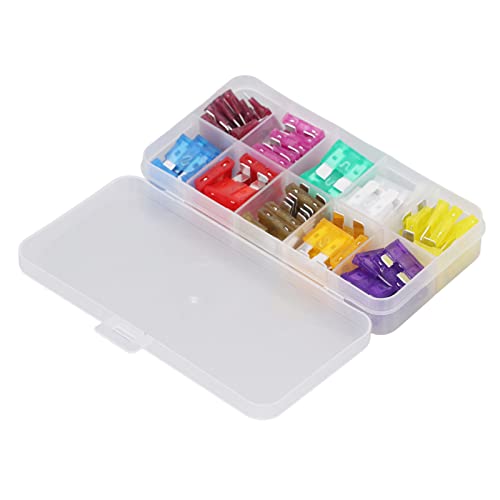 Kit de fusibles automotrices intercambiables tamaño medio, 80 piezas con diseño plug-in para autos, RV, marinos y motocicletas miniatura 3