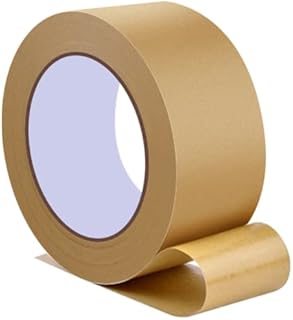 Chyaya Brown Kraft Paper Tape 48mm x 50m, Strong, Sticky, Recyclable Parcel Tape for Picture Framing, Packing Parcels & Cardboard Boxes, 1 Roll