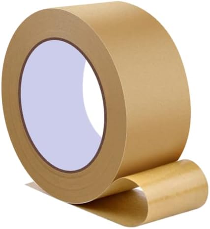 Chyaya Brown Kraft Paper Tape 48mm x 50m, Strong, Sticky, Recyclable Parcel Tape for Picture Framing, Packing Parcels & Cardboard Boxes, 1 Roll