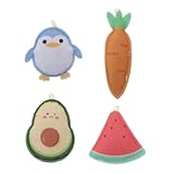 Toddmomy 4個 薄荷 り毛毡玩具 の ンタ ティブな び 具 る楽しいキャッ