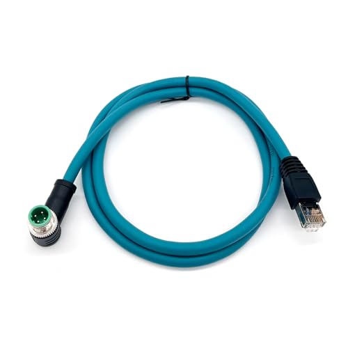 Cable Ethernet Cat5e M12 4Pin a RJ45 1 metro miniatura 1