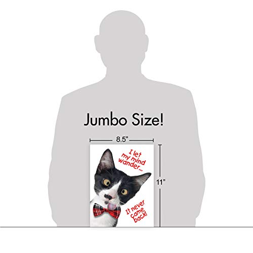Nobleworks - 1 Funny Jumbo Birthday Greeting Card (8.5 X 11 Inch) - Cute Animal Humor For Birthday, Large Card - Let My Mind Wander J9705 #TOP5