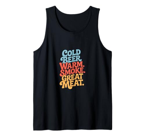 Cerveza fría Humo caliente Gran carne Ahumar carne Camiseta sin Mangas