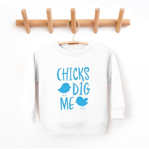 Bump and Beyond Designs Chicks Dig Me Toddler Boy Easter Sweatshirt2