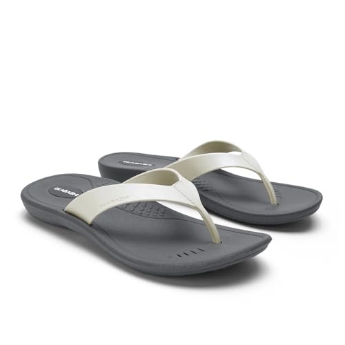 Image of OKABASHI Women's Breeze Flip Flop | Contoured Footbed w /Arch Support for All-Day Comfort | Slip-Resistant & Waterproof | Sustainably Made in The USA