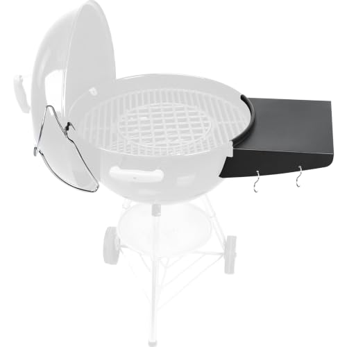 QuliMetal Grill Table Shelf & Lid Holder for Weber Kettle 22 Charcoal
