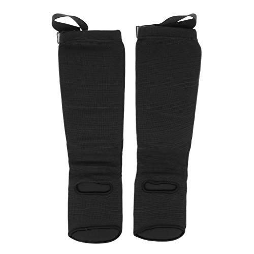 Almencla 2 Peças Shin Peito Do Pé Guardas Artes Marciais Shin Guardas para Treino, Kickboxing - Blac