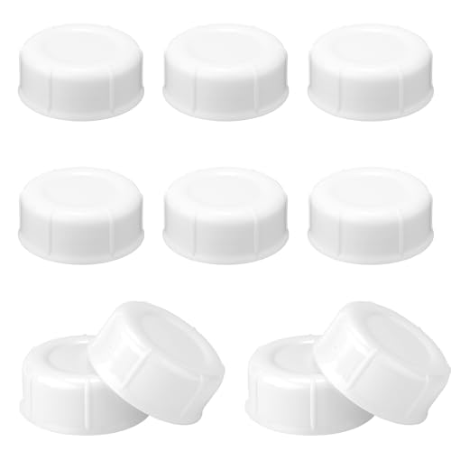 Image of 10pcs Narrow Baby Bottle Caps for Dr Brown & Medela Bottles, BPA Free Travel and Storage Baby Bottle Lids Replacement Parts with Sealing Gasket for Ameda Baby Bottles Accessory (White)