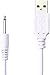 Accessonico 2.5mm Charger 2.5mm to USB 2.5 mm DC Charging Cable (2-Pack 3.3FT) Replacement DC Cord (White)