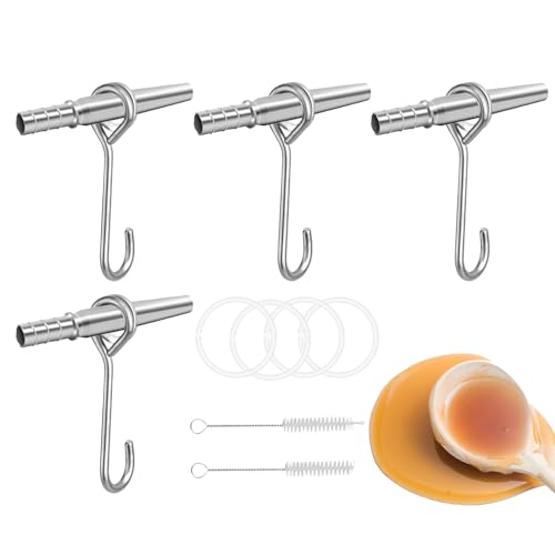 Kit de sirope de arce – Spiles para de arce | Kit de punta de árbol | 4 juegos de de equipaje de alimenticio | Tree Sap Collection Drill Bits | Maple Tree Taps Spiles con cepillos