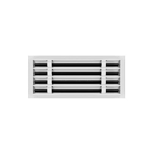 Image of BUILDMART - 18x8 White Modern AC Vent Cover - Decorative Air Vent - Standard Linear Slot Diffuser - Register Grille for Ceiling, Walls & Floors - Texas Buildmart