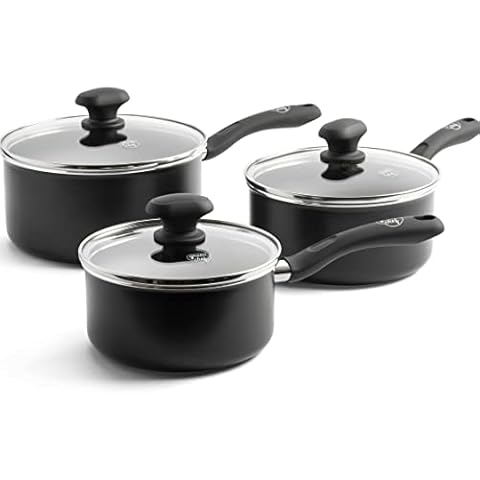 GreenChef Diamond Ceramic Non-Stick Saucepan Set Cover