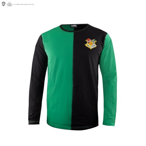 Cinereplicas Harry Potter – Three Wizards Tournament and Quidditch T-Shirt – Harry Potter/Cedric Diggory/Ravenclaw/Slytherin – XS/Child/S/M/L/XL – Official Licensed, Green, XL