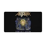 ANTHRAX アンスラックス バンド マウスパッド 大型ゲーミングマウスパッド プレイマット パソコンマット おしゃれ 防水 傷防止 滑り止め ゴム底 耐久性が良い マウスの精密度を上がる デスクパッド 多機能 贈り物 オフィス自宅兼用40X75cm