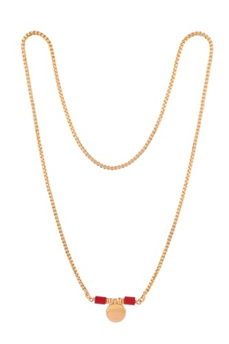 Image of Radha's Creations Golden Brass Mangalsutra Length 30.00 inches for Women