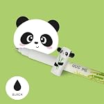 LEGAMI - Set of 5 Erasable Gel Pens with Thermosensitive Erase Ink, Range of ink colours & barrel designs, 0.7mm Tip, Penguin, Panda, Llama, Bee, & Hippo