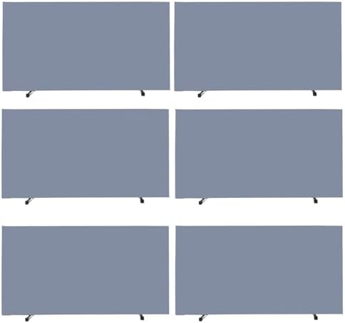 6pcs Portable Table Tennis Barrier - Lightweight 420D Oxford Cloth Court Surround Block (140x75cm) - Easy Setup Ping Pong Baffle Field Fence - Light Grey