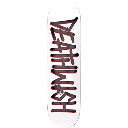 Tabla de Skate Deck Deathspray, 8,25 x 31,5, Color Blanco y Gris
