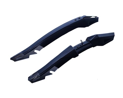 Image of Shrenik Bicycle Mudguard for 26 Inch, 27.5 Inch, 29 Inch Cycle Fender Clip-on Front & Rear Set with Metal Caliper Fittings Color Black Very Fine Plastic Material
